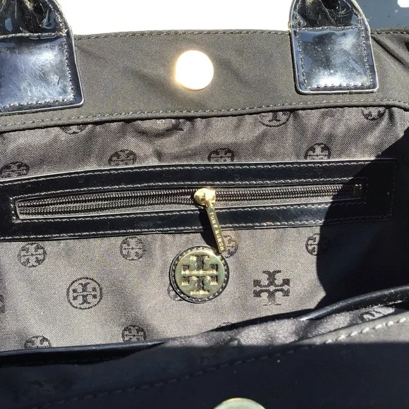 Tory Burch Ella Diamond Print Tote - Picture 8 of 16